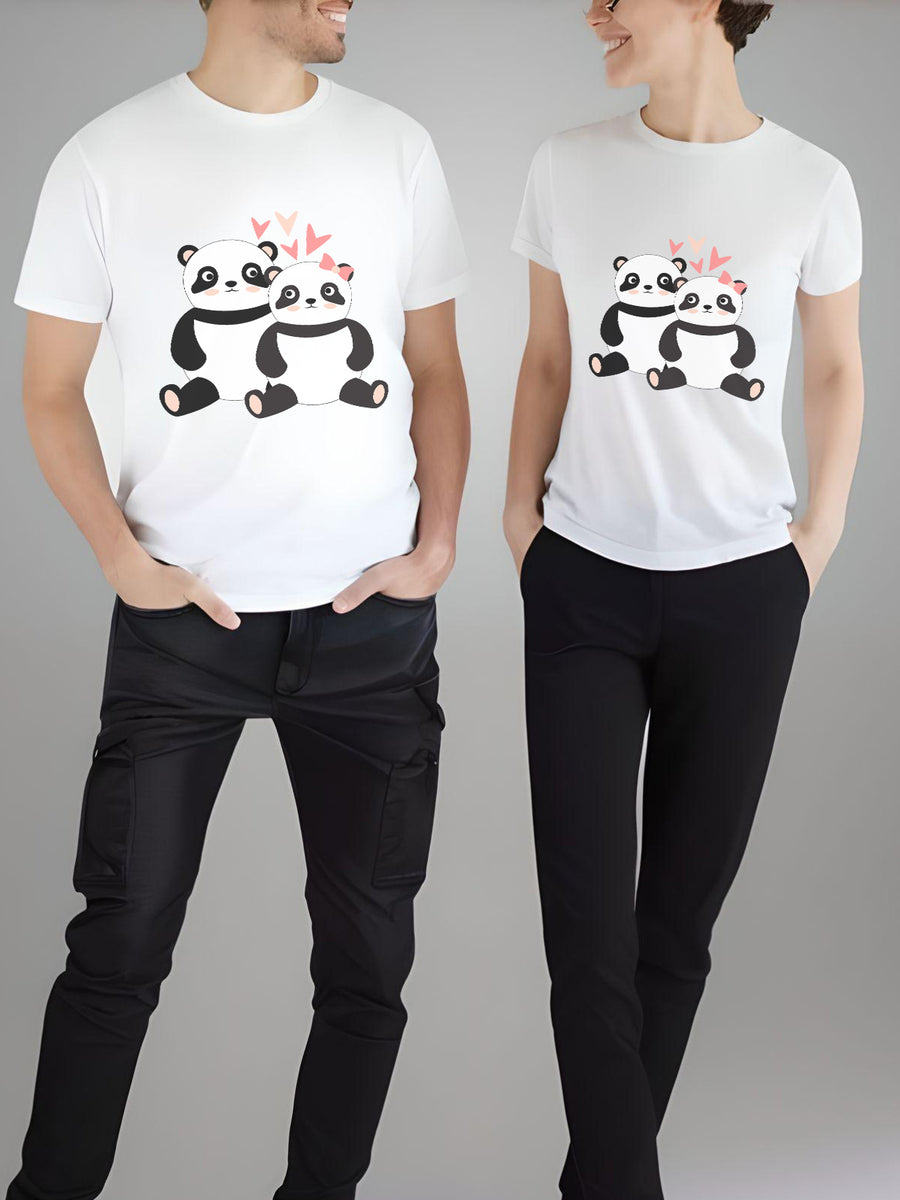 Set-tricouri-cuplu-premium-hay-creations-valentines-day-ziua-indragostitilor-panda-love-albe