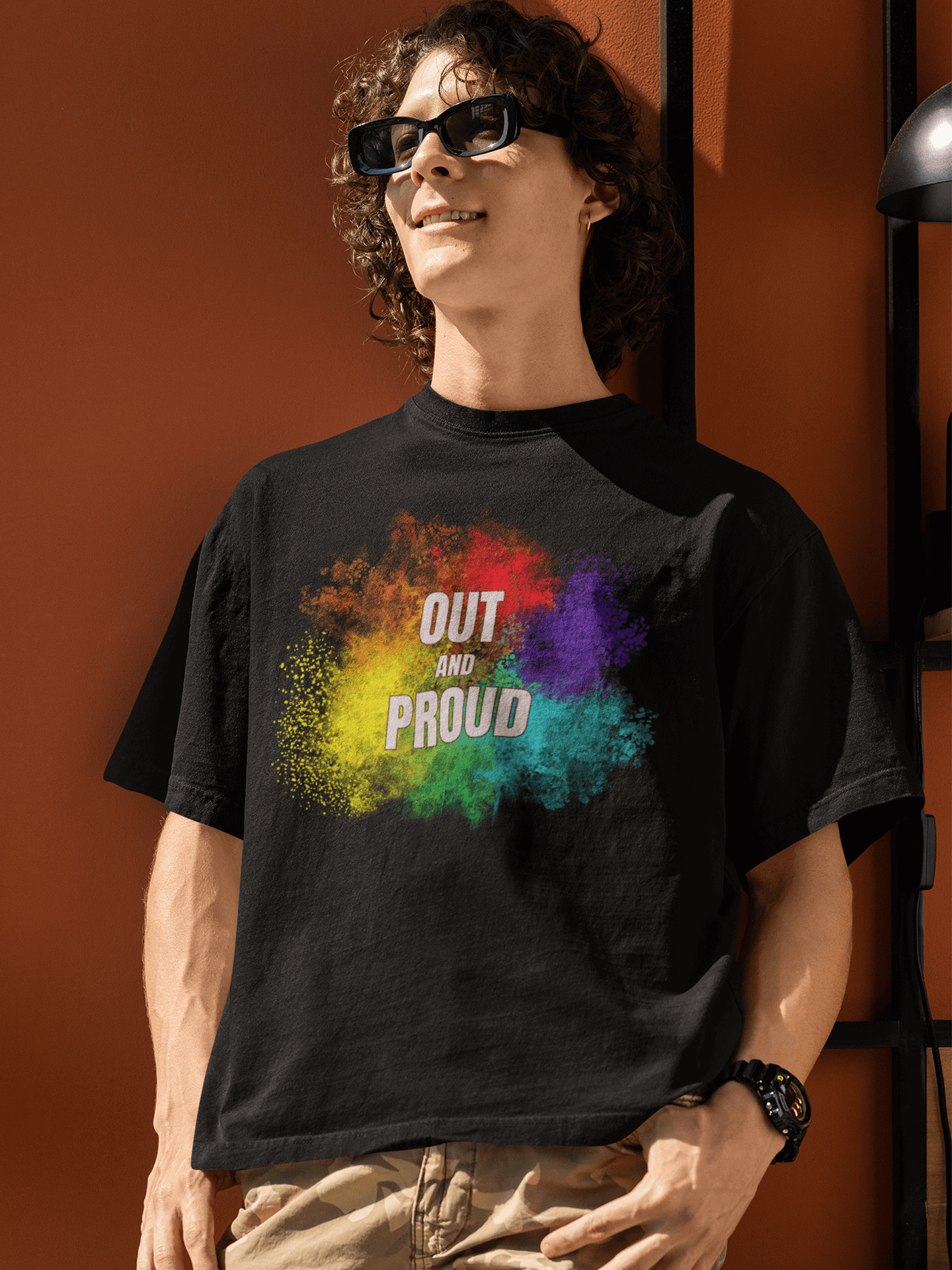 tricou lgbt out and proud pride