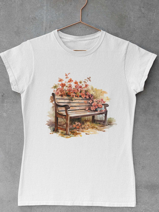 Tricou-bumbac-premium-organic-vegan-toamna-autumn-femei-hay-creations-autumn-retreat-alb