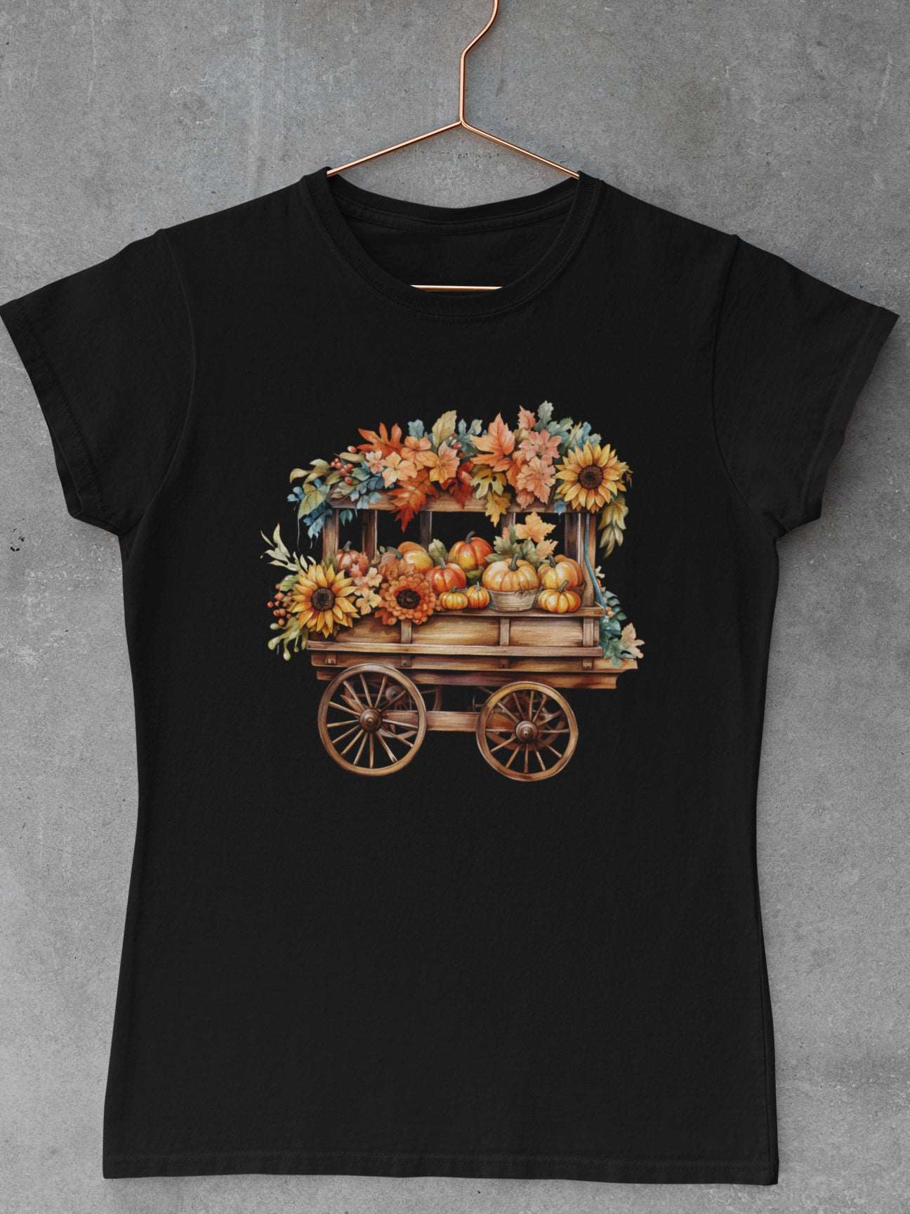 Tricou-bumbac-premium-organic-vegan-toamna-autumn-femei-hay-creations-autumn-vibes-negru