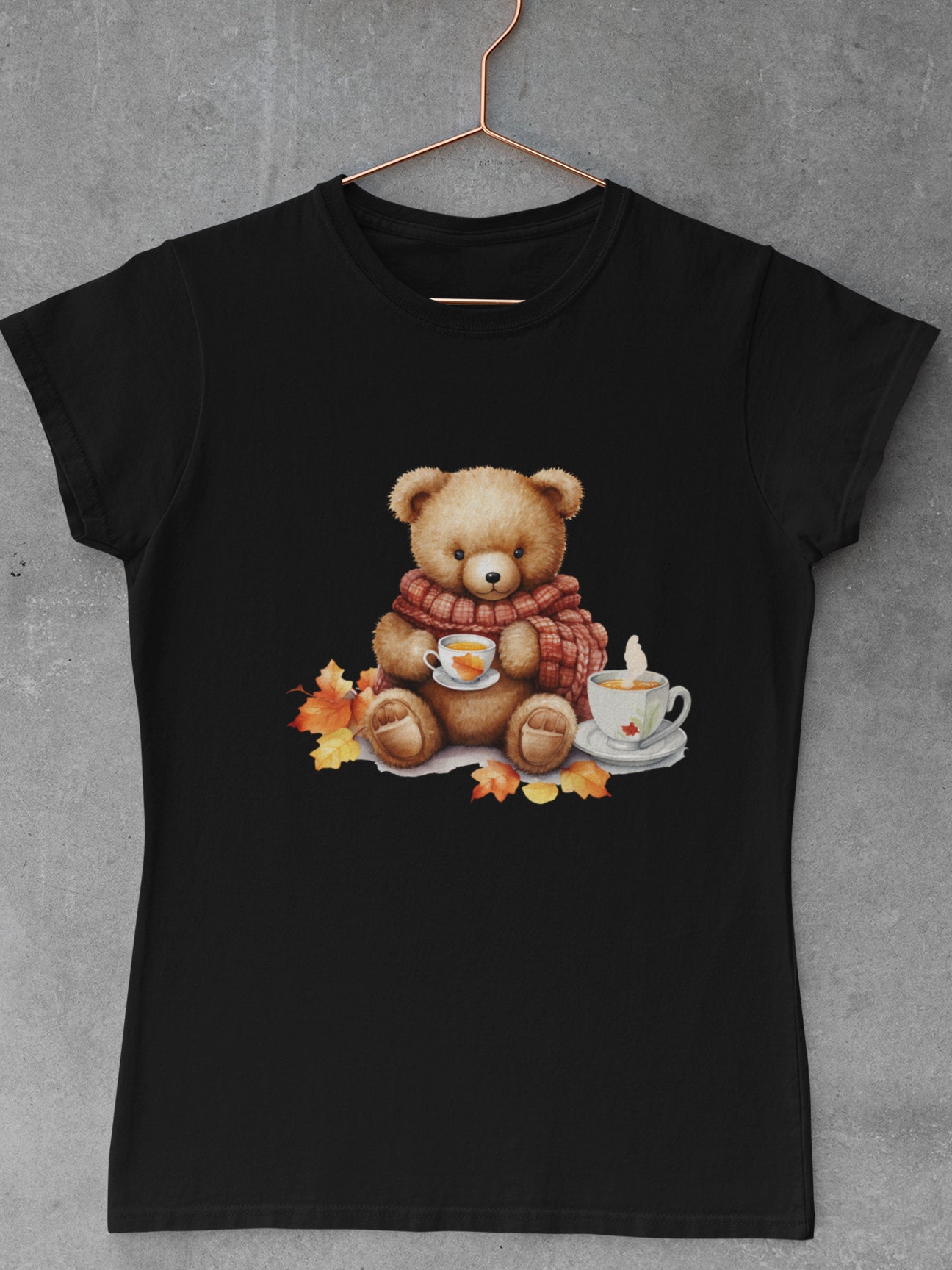 Tricou-bumbac-premium-organic-vegan-toamna-autumn-femei-hay-creations-coffee-time-negru