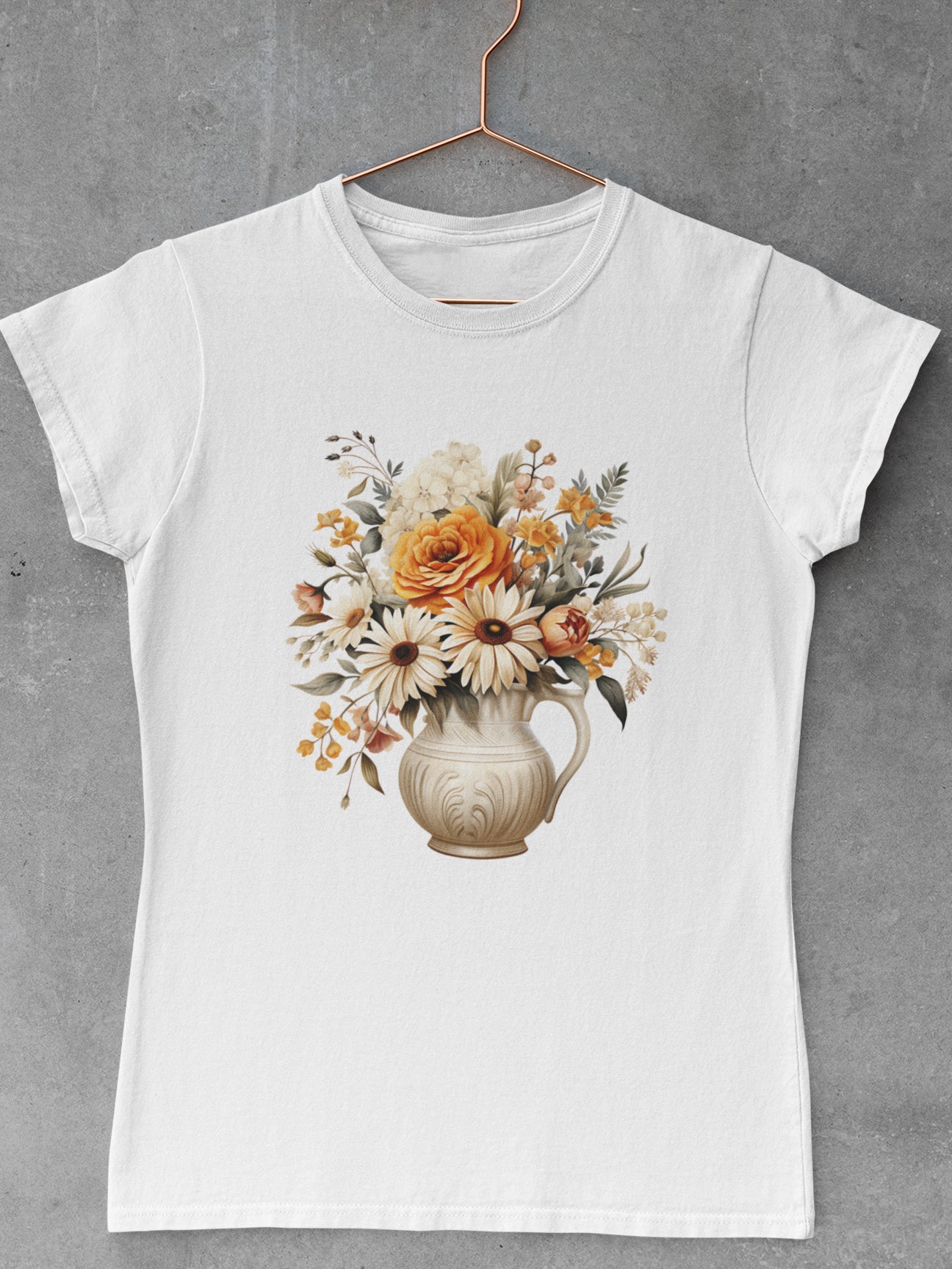 Tricou-bumbac-premium-organic-vegan-toamna-autumn-femei-hay-creations-flowers-in-a-vase-alb