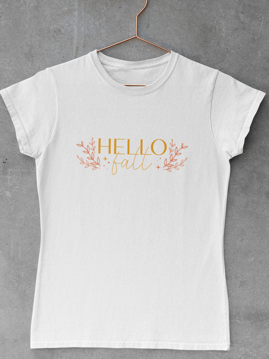 Tricou bumbac premium HELLO FALL