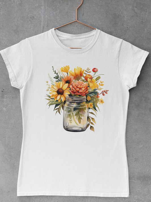 Tricou-bumbac-premium-organic-vegan-toamna-autumn-femei-hay-creations-splendor-in-a-jar-alb