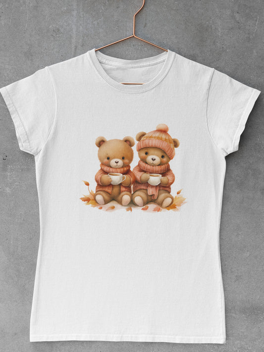 Tricou-bumbac-premium-organic-vegan-toamna-autumn-femei-hay-creations-teddies-on-a-date-alb