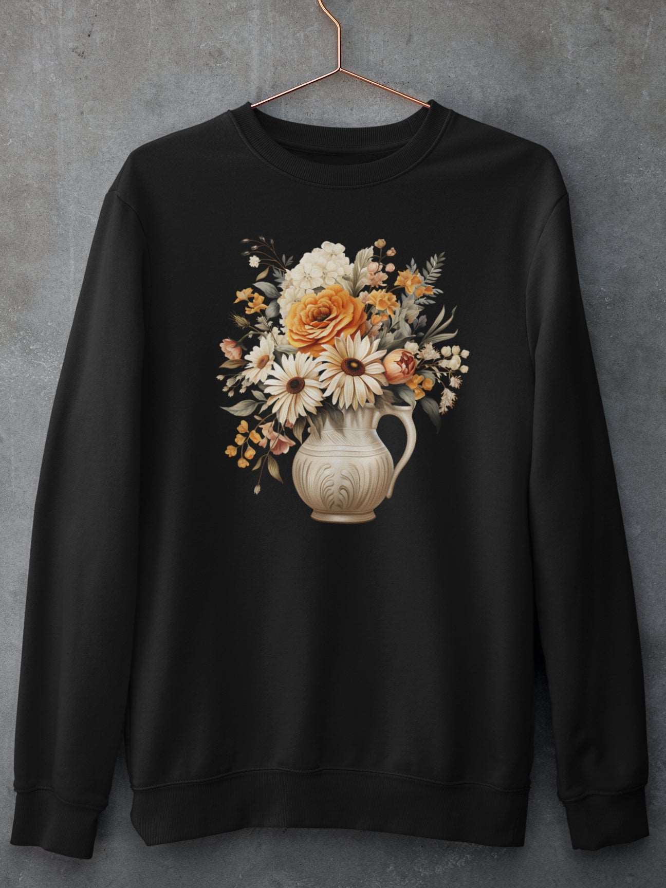 bluza-cu-maneca-lunga-bumbac-premium-organic-vegan-toamna-autumn-femei-hay-creations-flowers-in-a-vase-neagra