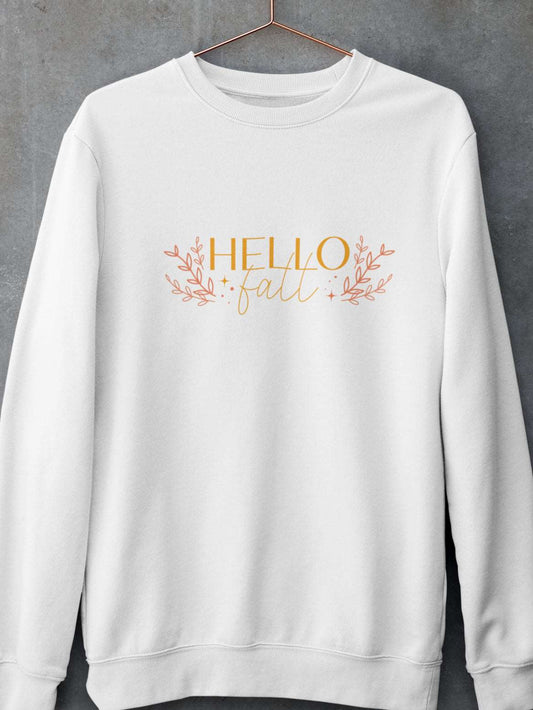 Sweatshirt bumbac organic HELLO FALL