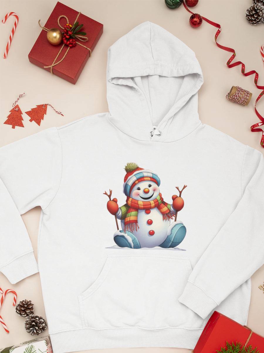 hanorac_bumbac_organic_premium_vegan_cadou_Craciun_Secret_Santa_alb_cutest_Snowman