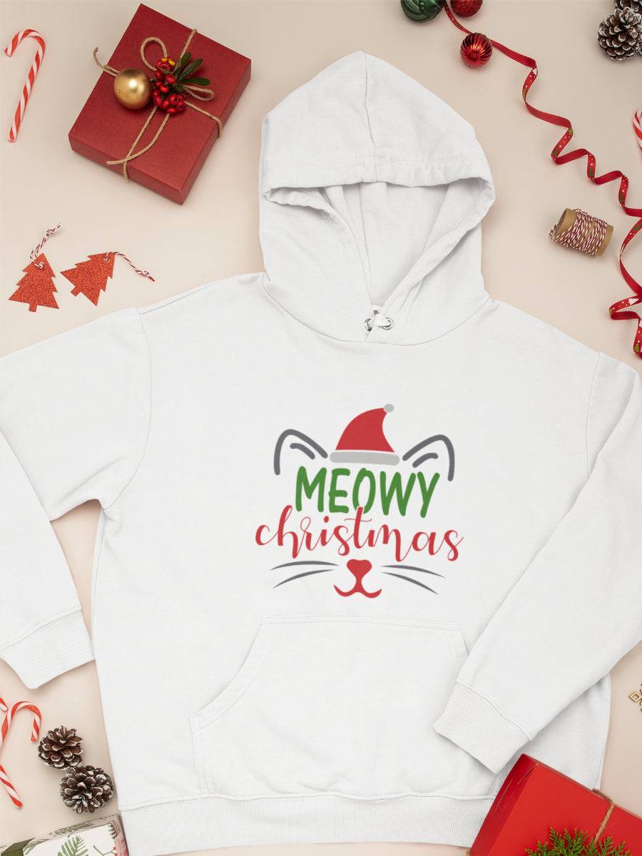 hanorac_bumbac_organic_premium_vegan_cadou_Craciun_Secret_Santa-meowy-Christmas-alb