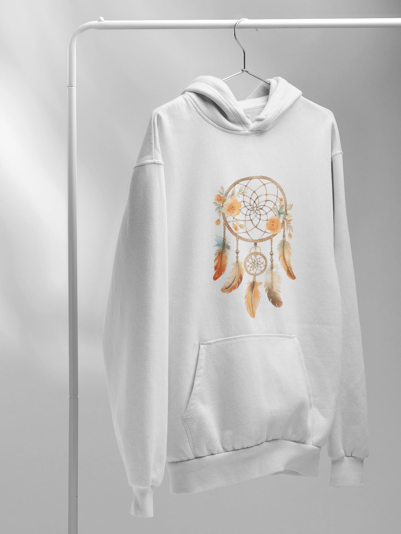 hanorac-bumbac-premium-organic-vegan-toamna-autumn-femei-hay-creations-hoodie-Flowers-feathers-and-dreams-alb