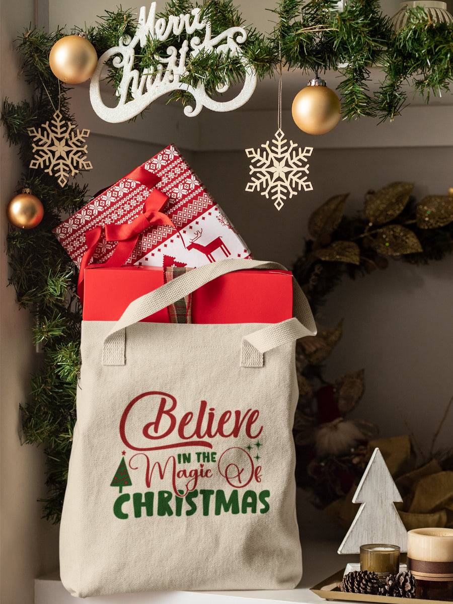 sacosa_textila_bumbac_organic_premium_vegan_cadou_Craciun_Secret_Santa_believe-in-the-magic-of-Christmas