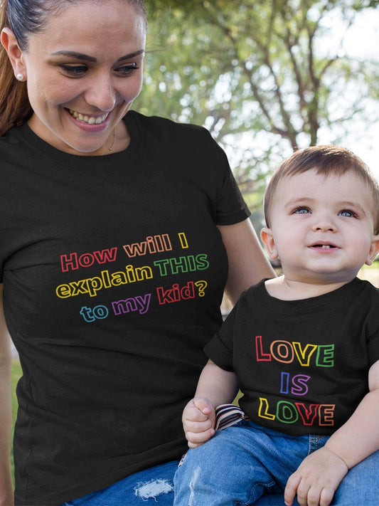 Set tricouri parinte-copil lgbt love is love