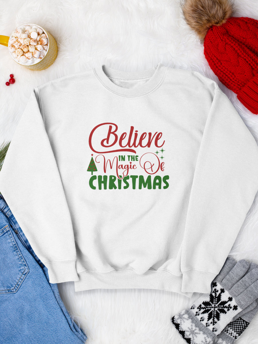     sweatshirt_bumbac_organic_premium_vegan_cadou_Craciun_Secret_Santa_believe-in-the-magic-of-Christmas-alb_bluza_craciun