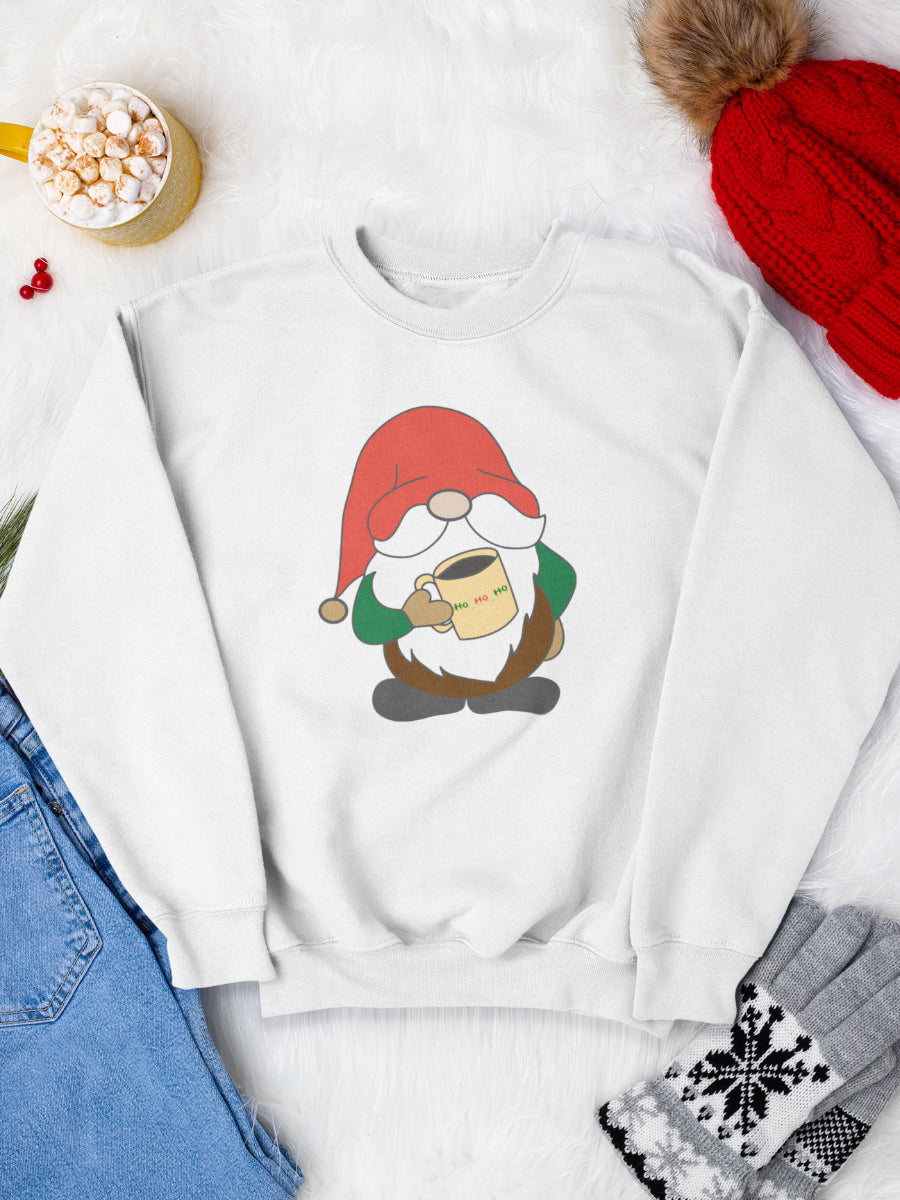 sweatshirt_bumbac_organic_premium_vegan_cadou_Craciun_Secret_Santa_ho-ho-ho-alb_bluza_craciun