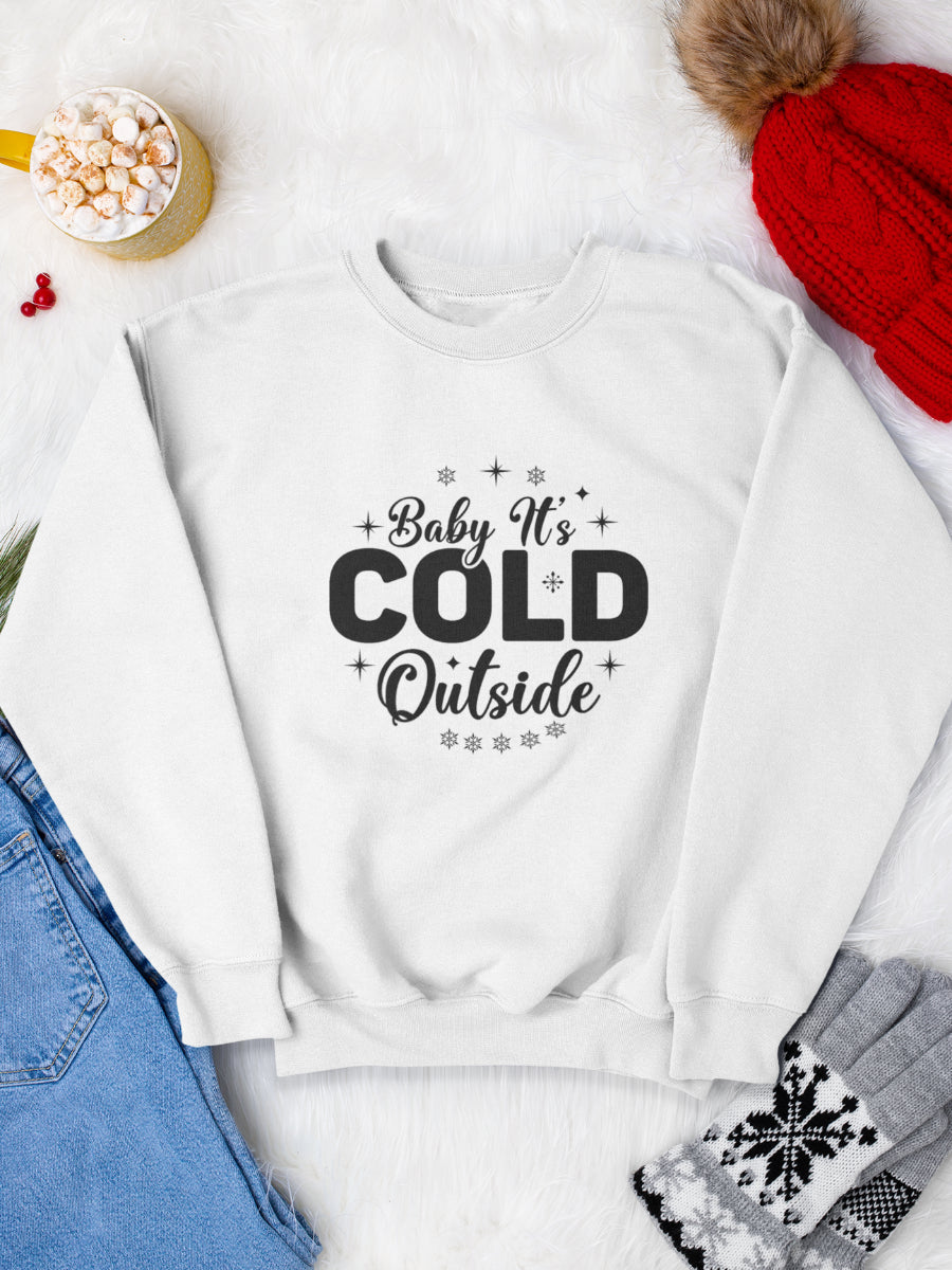 sweatshirt_bumbac_organic_premium_vegan_cadou_Craciun_Secret_Santa_its-cold-outside-alb_bluza_craciun