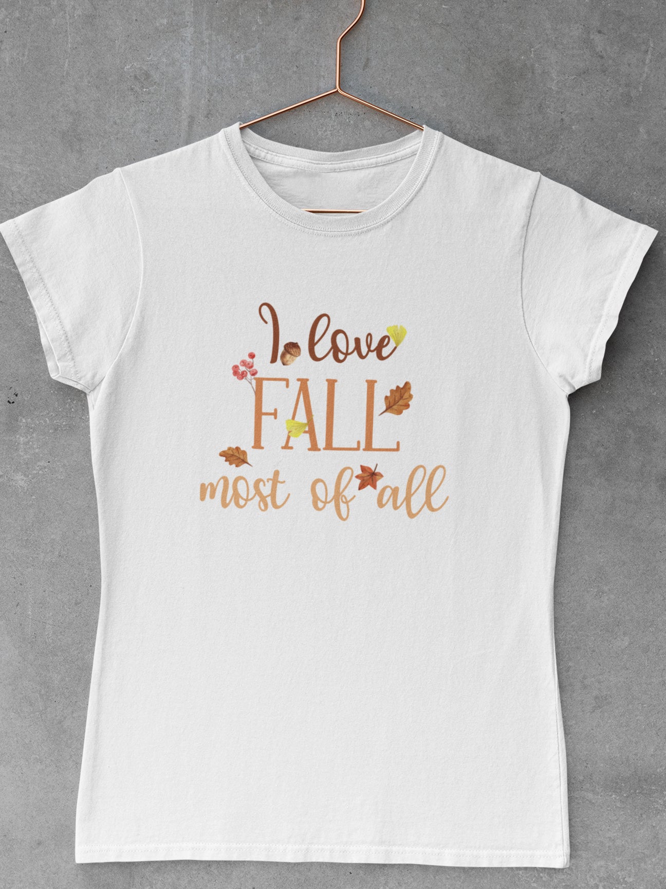 tricou-bumbac-organic-premium-vegan-alb-femei-toamna-autumn-hay-creations-I-love-fall