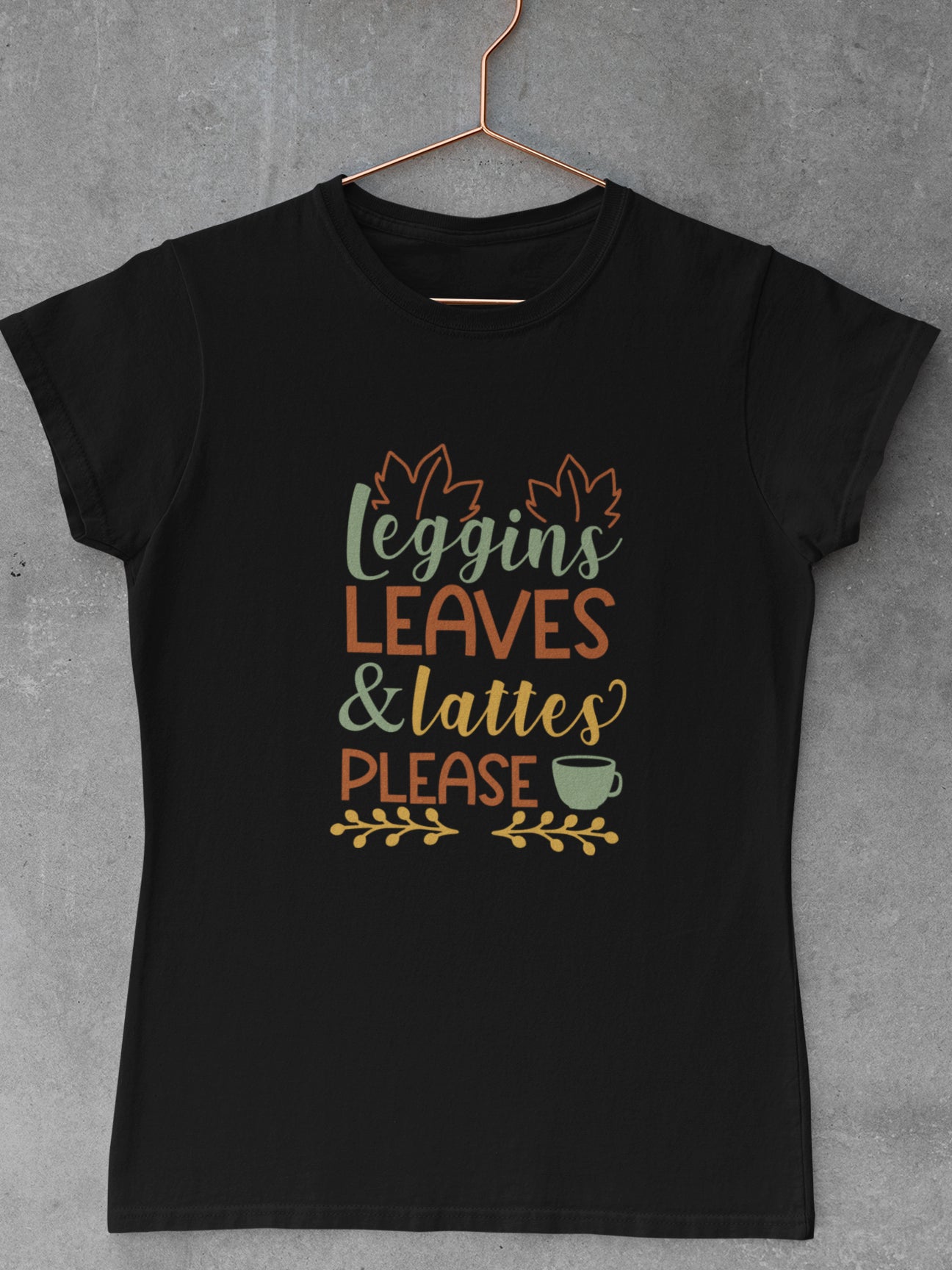 tricou-bumbac-organic-premium-vegan-alb-femei-toamna-autumn-hay-creations-leaves-and-lattes