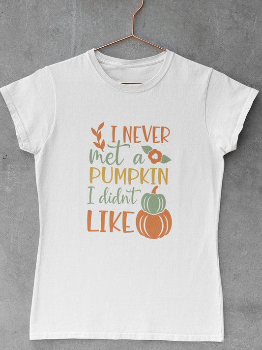 tricou-bumbac-organic-premium-vegan-femei-toamna-alb-autumn-hay-creations-I-like-pumpkins