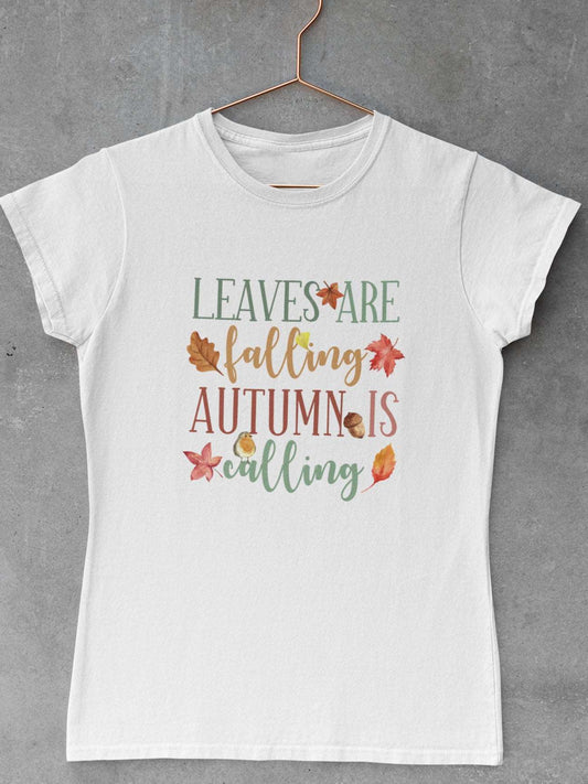 tricou-bumbac-organic-premium-vegan-femei-toamna-autumn-hay-creations-autumn-leaves-alb