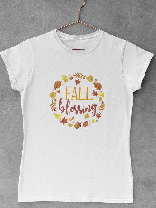 tricou-bumbac-organic-premium-vegan-femei-toamna-autumn-hay-creations-fall-blessing-alb