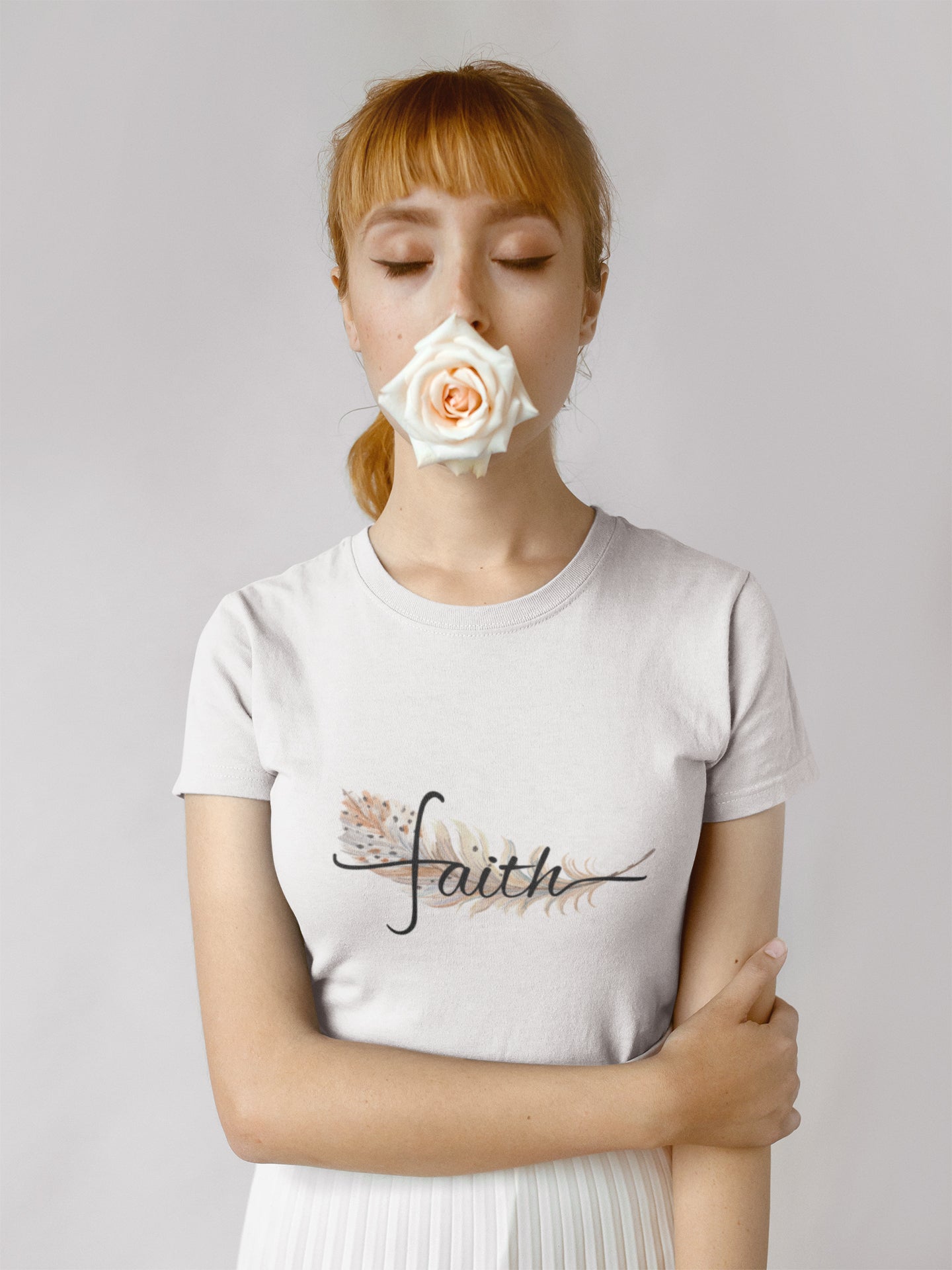 Tricou bumbac organic premium vegan hay creations faith