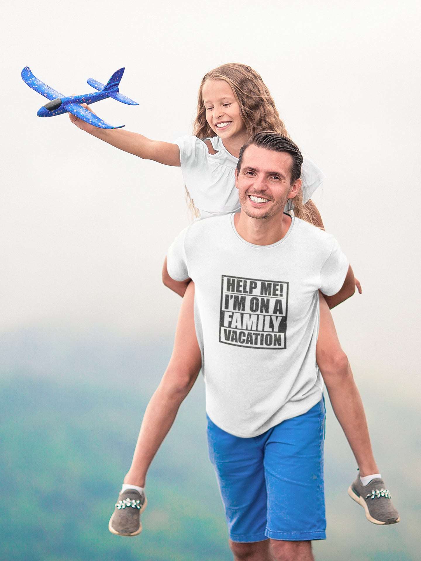 tricou bumbac organic premium travel vacanta help me i'm on a familt vacation