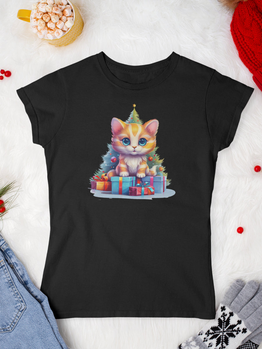 tricou_bumbac_organic_premium_vegan_cadou_Craciun_Secret_Santa-cat-femei-negru