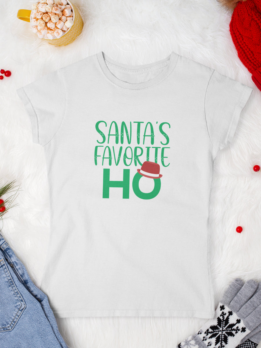     tricou_bumbac_organic_premium_vegan_cadou_Craciun_Secret_Santa-favorite-ho-femei-alb