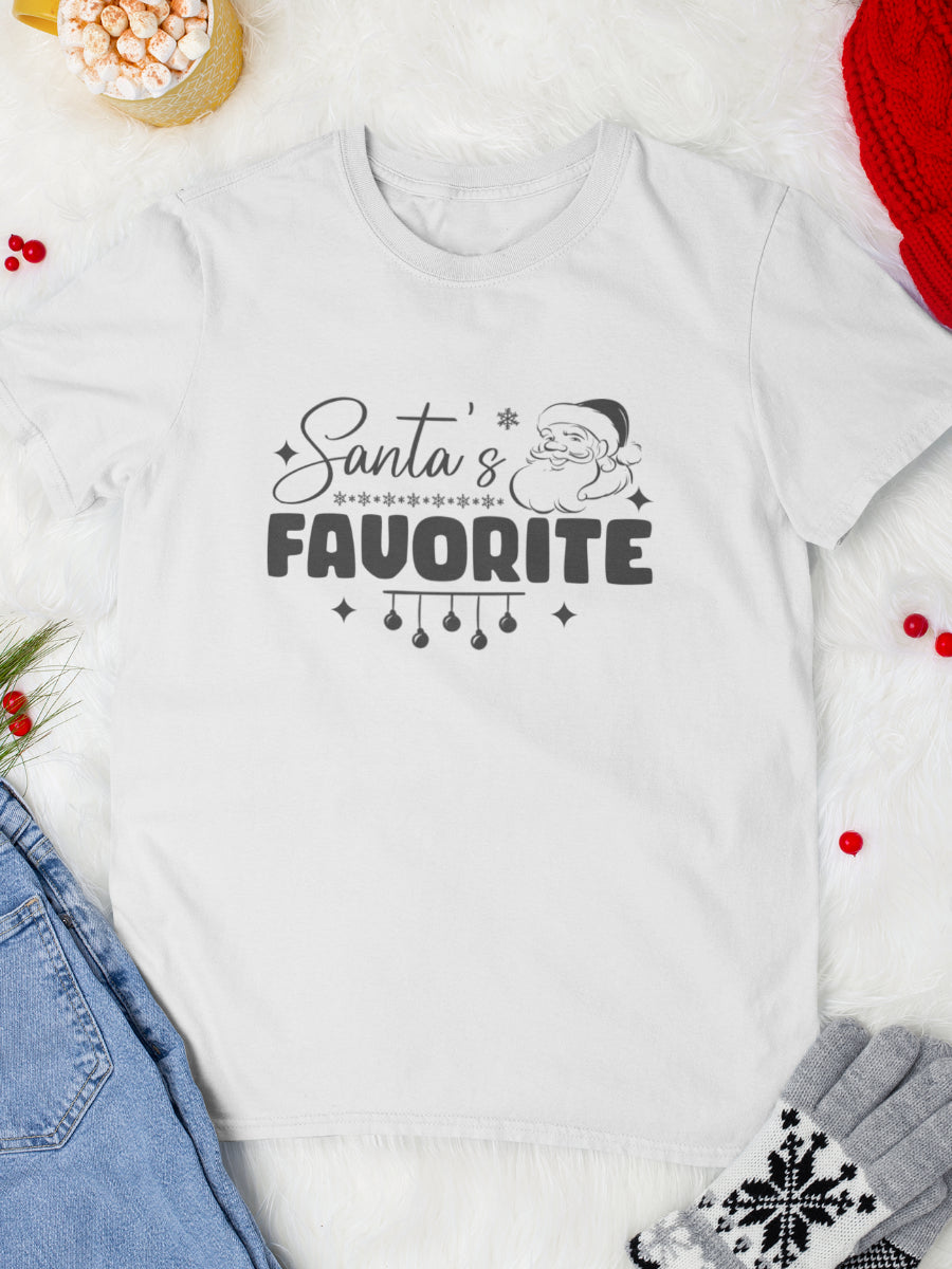     tricou_bumbac_organic_premium_vegan_cadou_Craciun_Secret_Santa-favorite-unisex-barbati-alb