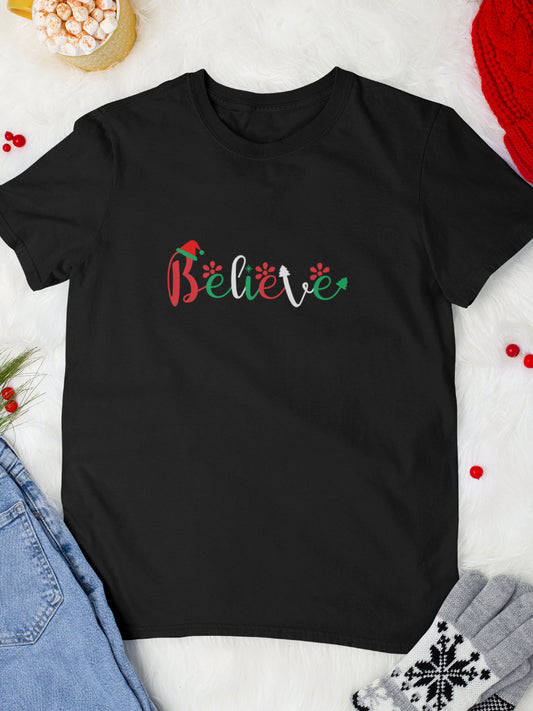 tricou_bumbac_organic_premium_vegan_cadou_Craciun_Secret_Santa_-negru-unisex-barbati-believe