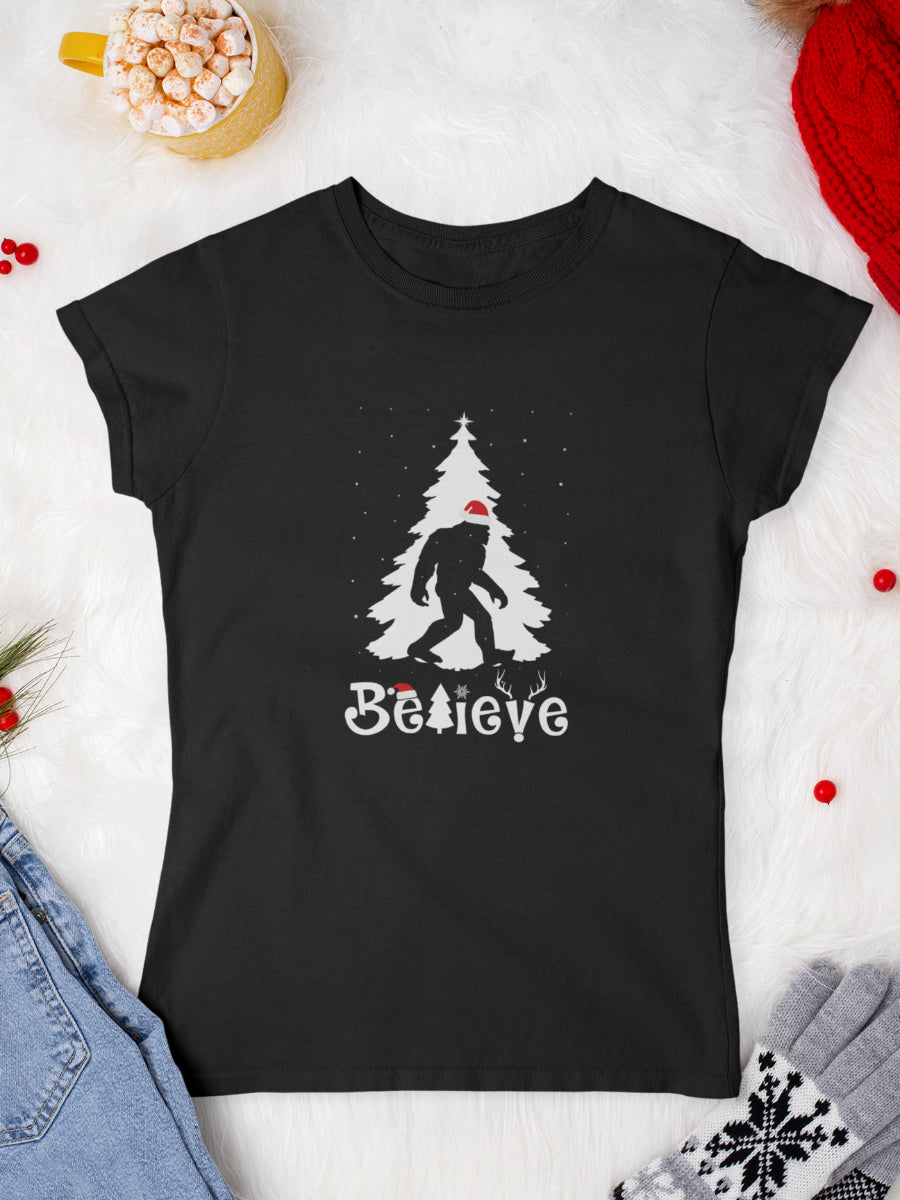     tricou_bumbac_organic_premium_vegan_cadou_Craciun_Secret_Santa_Grinch-believer-negru-femei