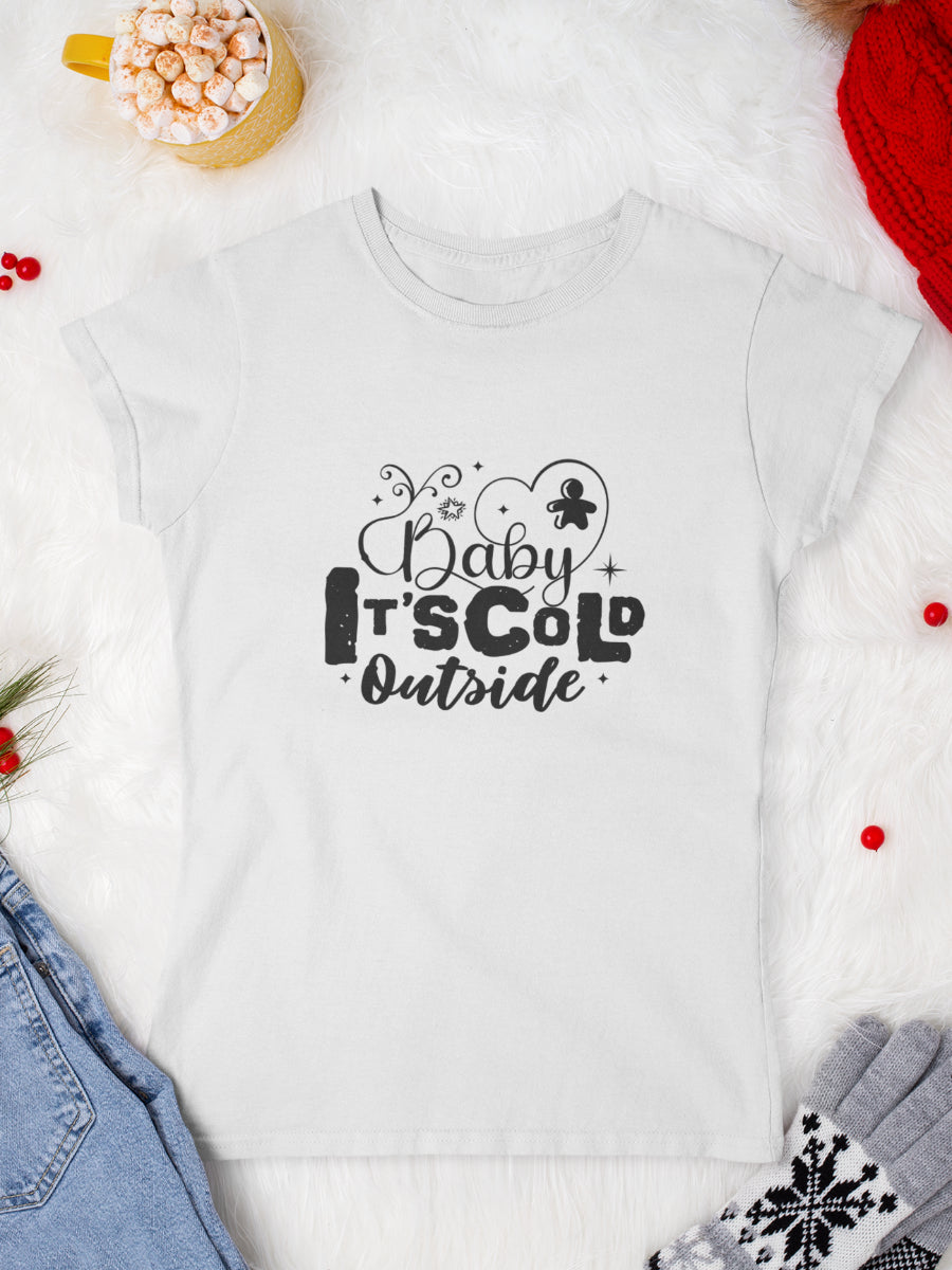     tricou_bumbac_organic_premium_vegan_cadou_Craciun_Secret_Santa_baby-its-cold-outside-alb-femei