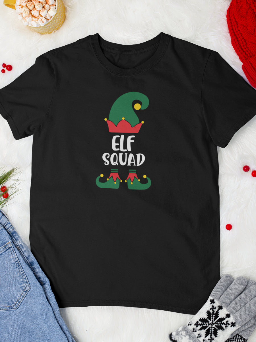     tricou_bumbac_organic_premium_vegan_cadou_Craciun_Secret_Santa_barbati_unisex_elf_ssquad_negru