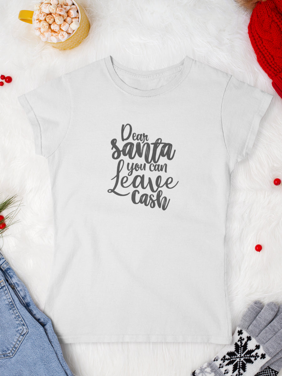 tricou_bumbac_organic_premium_vegan_cadou_Craciun_Secret_Santa_dear-Santa-you-can-leave-cash-alb-femei