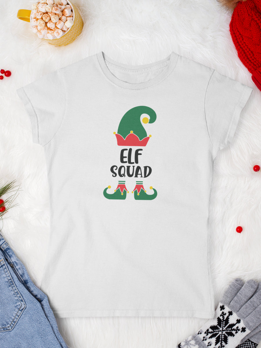 tricou_bumbac_organic_premium_vegan_cadou_Craciun_Secret_Santa_emei_elf_squad_alb