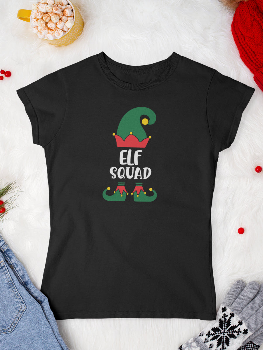     tricou_bumbac_organic_premium_vegan_cadou_Craciun_Secret_Santa_emei_elf_squad_negru