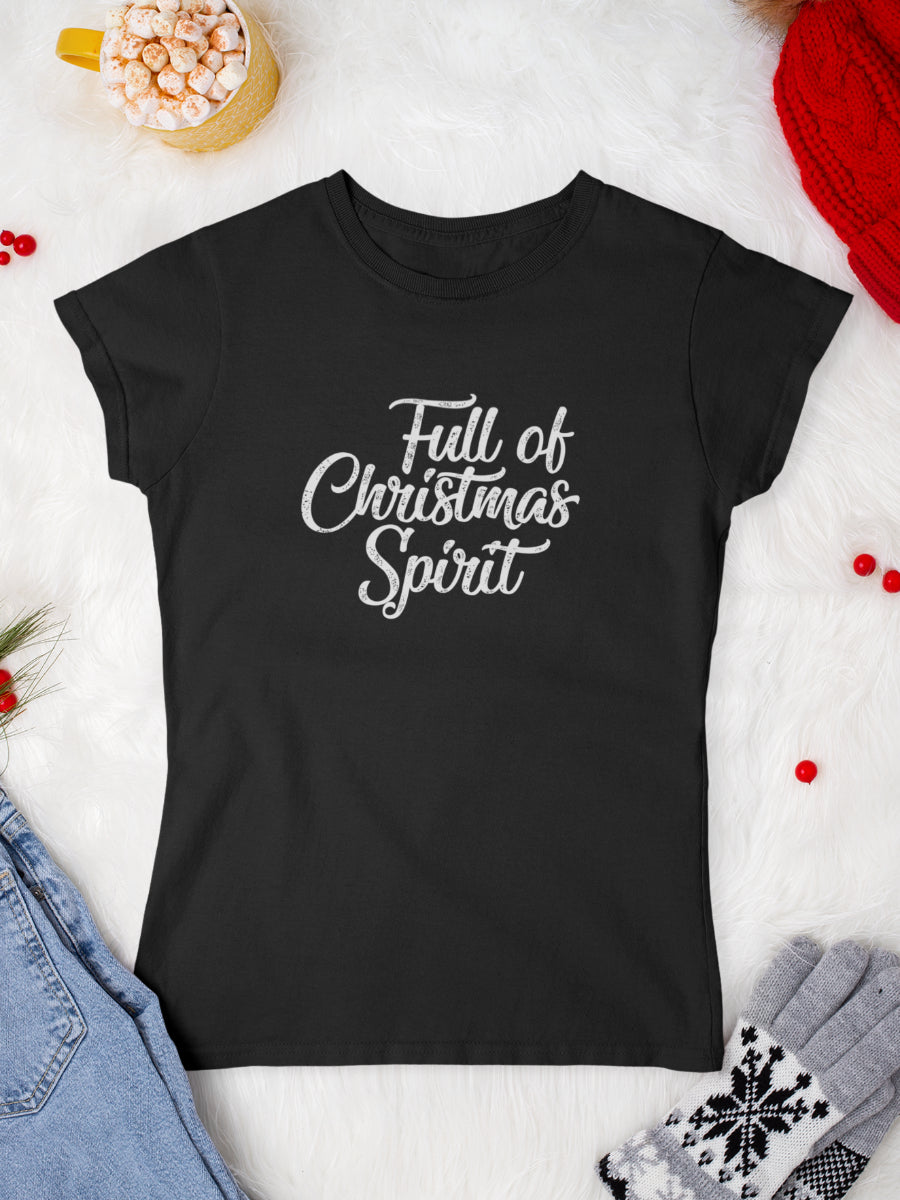     tricou_bumbac_organic_premium_vegan_cadou_Craciun_Secret_Santa_full-of-Christmas-spirit-negru-femei