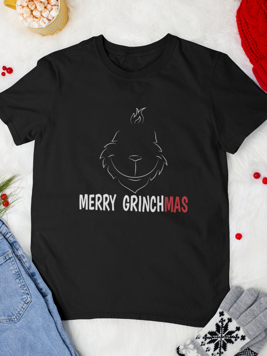    tricou_bumbac_organic_premium_vegan_cadou_Craciun_Secret_Santa_merry_grinchmas-barbati-negru