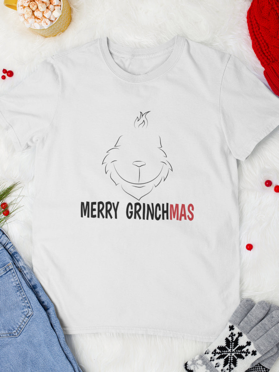     tricou_bumbac_organic_premium_vegan_cadou_Craciun_Secret_Santa_merry_grinchmas-unisex-barbati-alb