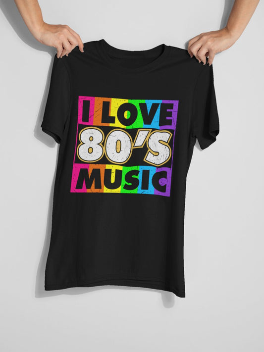 tricou_bumbac_organic_premium_vegan_cadou_hay_creations_nostalgia_i_love_80s_music_barbati_unisex_negru