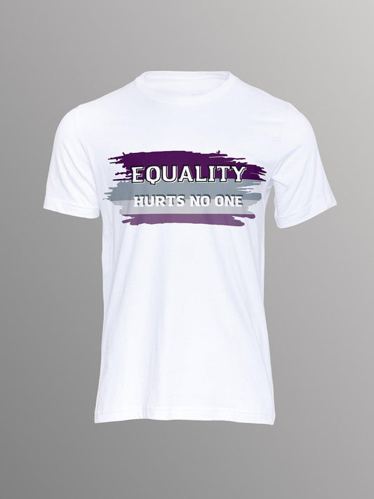 tricou equality hurts no one asexual flag