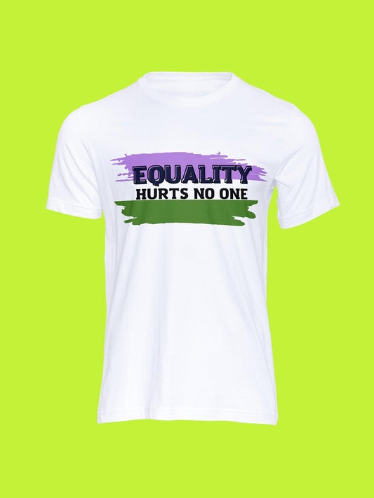 tricou lgbt equality hurts no one gender queer flag