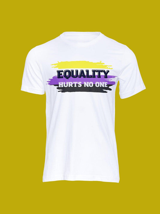 tricou equality hurts no one nonbinary flag