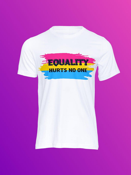 tricou equality hurts no one pansexual flag