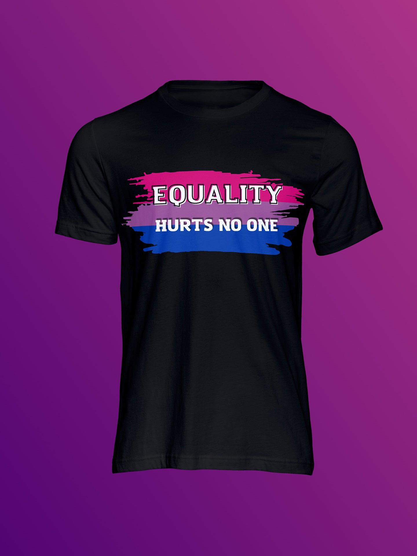 tricou lgbt equality hurts no one bisexual flag steag bisexual