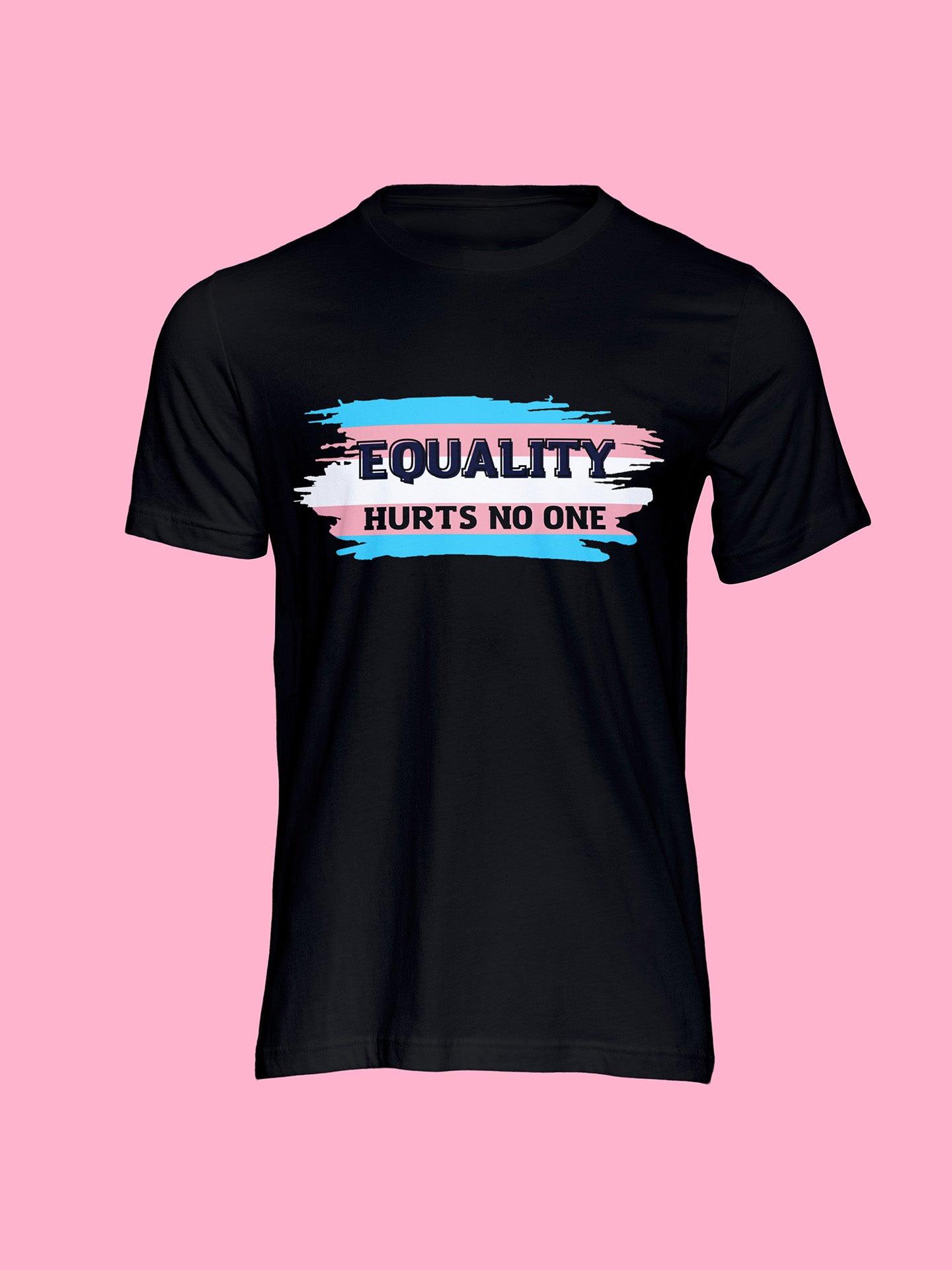 tricou lgbt equality hurts no one transgender flag