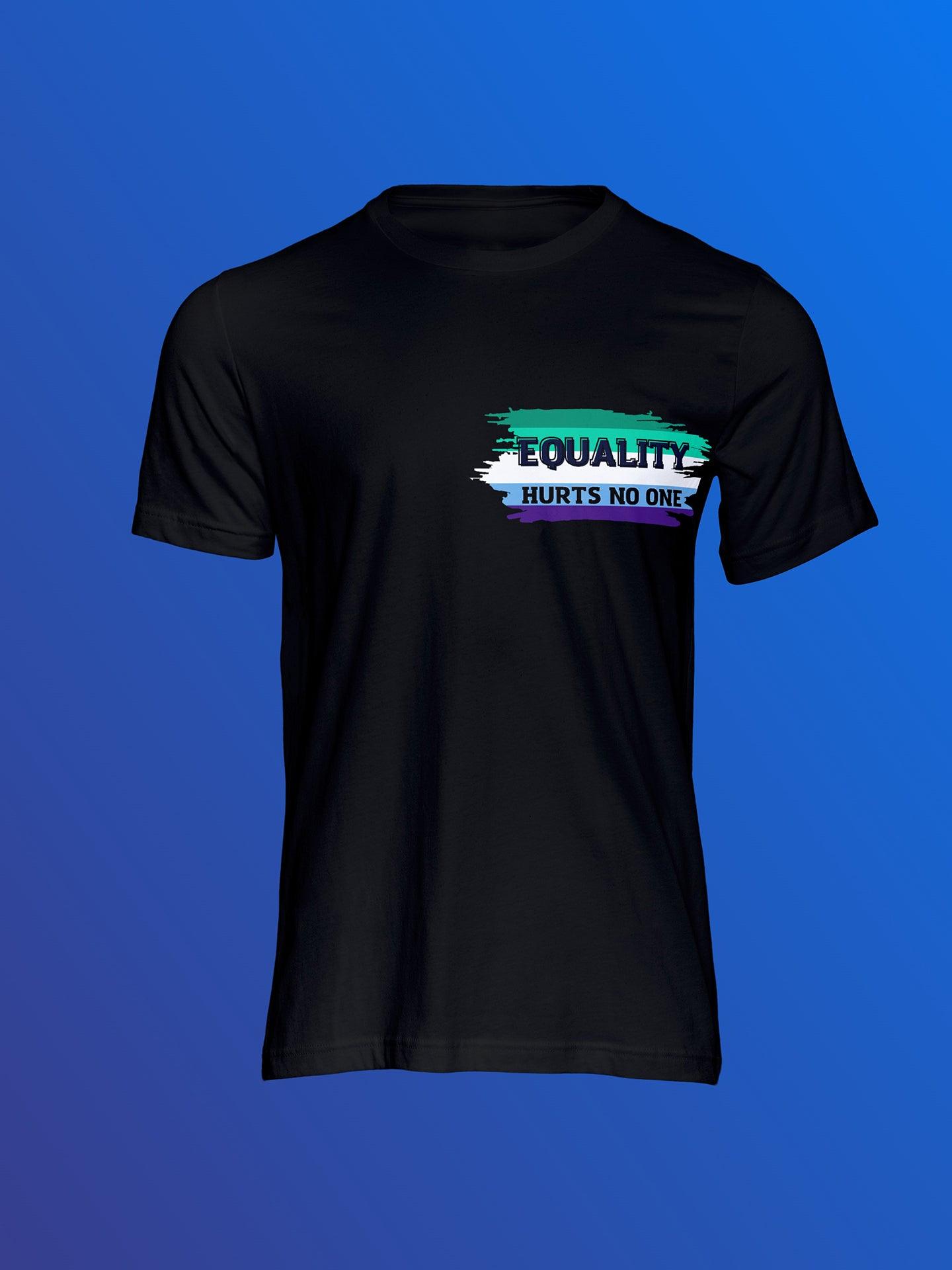 tricou lgbt equality hurts no one gay men flag