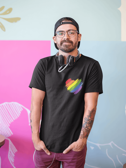 Tricou LGBT Proud Heart Rainbow